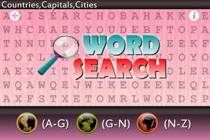 WordSearch Place 144 Countries capture d'écran 1