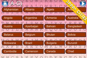 WordSearch Place 144 Countries capture d'écran 2