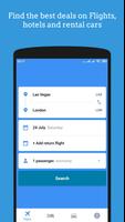 廉價航班查找器 - 航班、酒店、汽車租賃 海報
