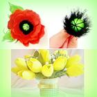 Paper flowers for a holiday icon