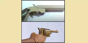 Weapons made of cardboard. Origami weapons.