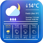 weather clock and widget for android आइकन