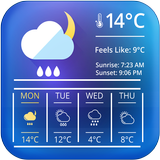 weather clock and widget for android أيقونة