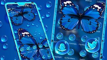 Blue Butterfly Launcher Theme الملصق