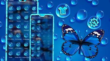 Blue Butterfly Launcher Theme تصوير الشاشة 1