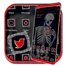 Broken Heart Skeleton Theme APK