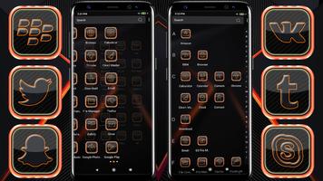 Orange Light Launcher Theme syot layar 1