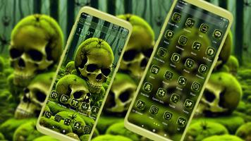 Swamp Skull Green Theme Affiche