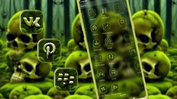 Swamp Skull Green Theme تصوير الشاشة 1