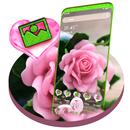 Pink Rose Love Launcher Theme aplikacja
