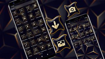 3D Triangle Black Theme ảnh chụp màn hình 1