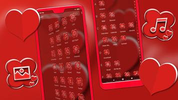 Valentine Red Heart Theme imagem de tela 3