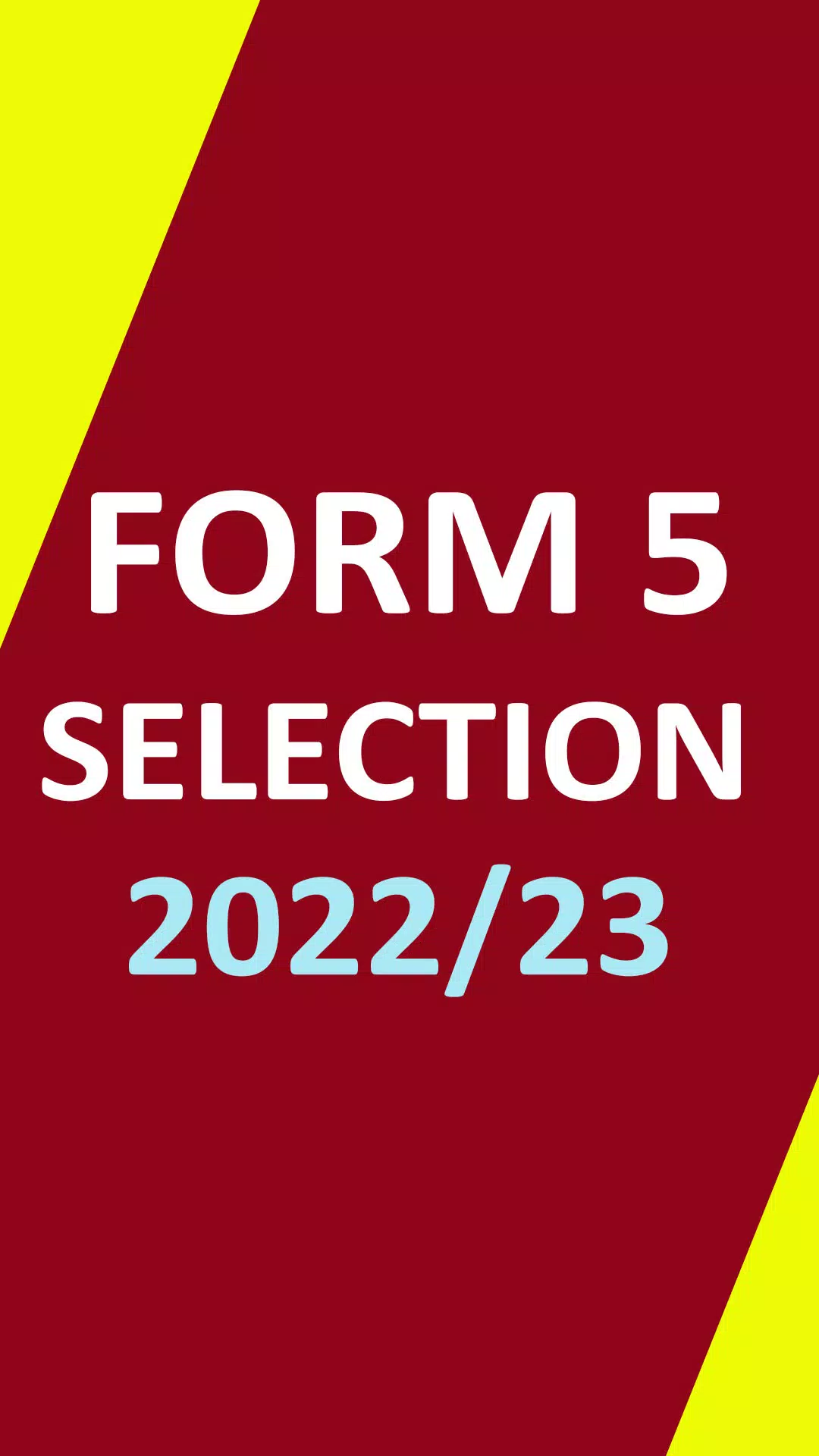 Form Four Selection 2022 2023 Printable Forms Free Online
