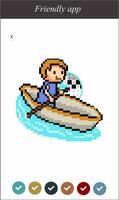 Ship Pixel Art  Number Coloring screenshot 1