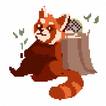 Red Pandas Pixel Art Color By Number
