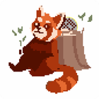 Red Pandas Pixel Art icon