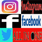 All Social Media in one- All Social Networks icône