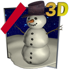 降雪3D アイコン