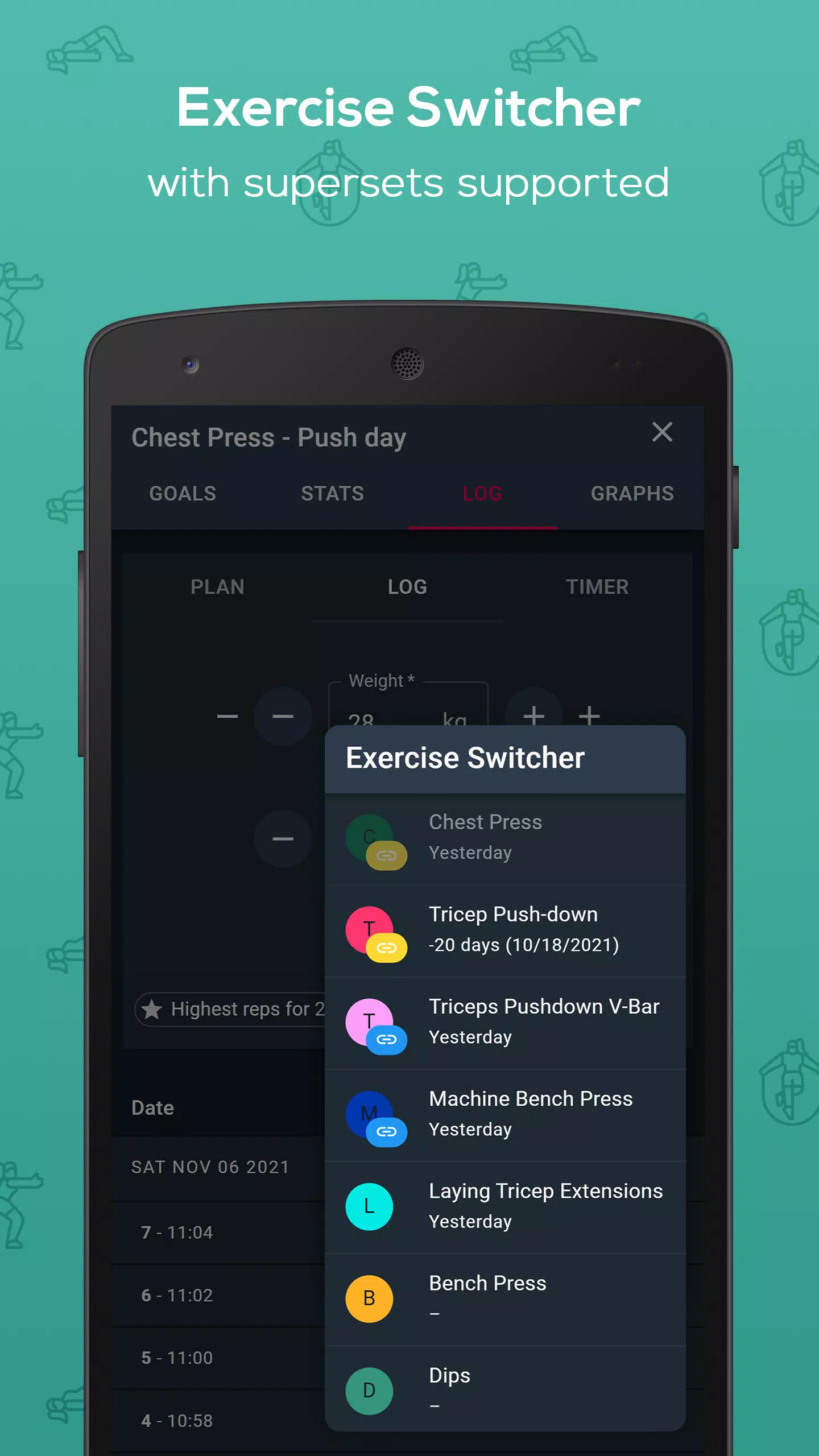 My Work in Progress - Gym Log for Android - Free App Download