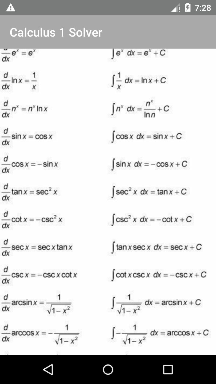 Descarga de APK de Solucionador de Cálculo 1 para Android