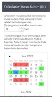 Kalender menstruasi ovulasi poster