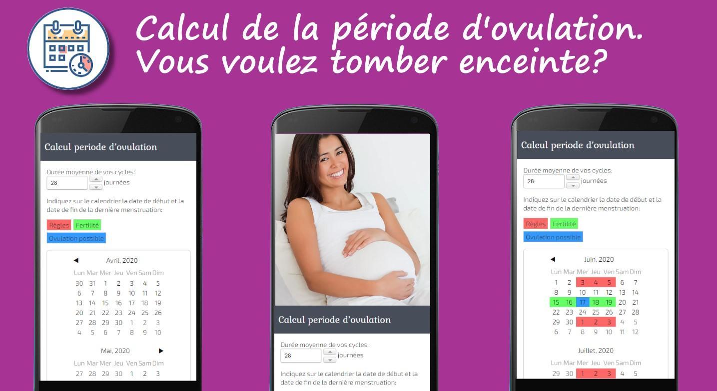 Calcul periode d'ovulation pour Android - Téléchargez l'APK