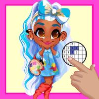 Muñecas Pixel para colorear por números Poster