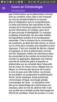 Cours en Criminologie screenshot 1