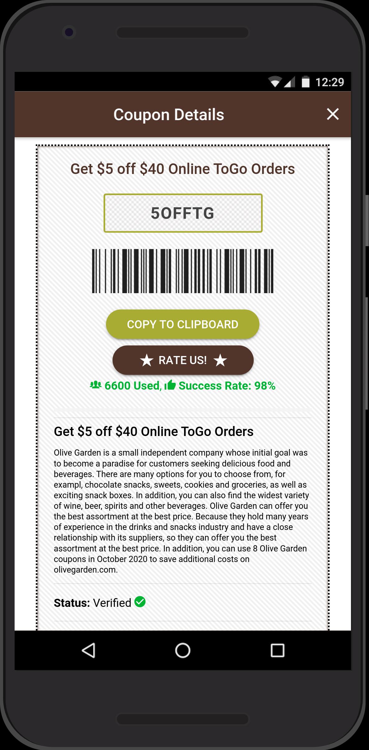 Coupons For Olive Garden Restaurant For Android Apk Download