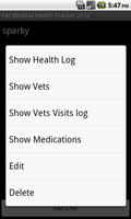 برنامه‌نما Pet Medical Tracker 2012 عکس از صفحه