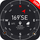 Digital Compass for Android: GPS map 2020 icône