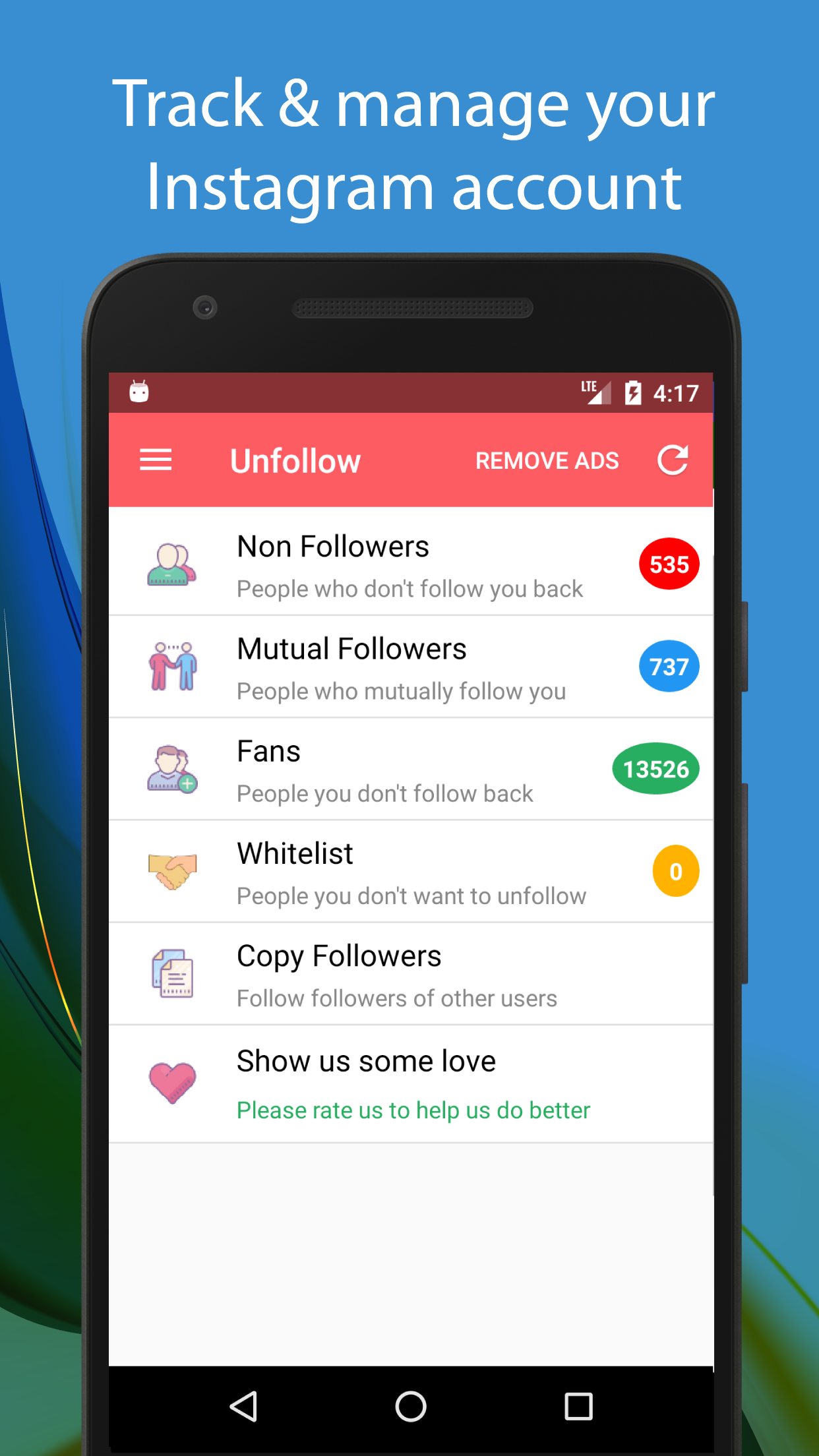 Unfollow for Instagram Non followers & Fans APK 1.0