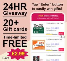 (UK ONLY) Giveaway Free Gift Cards & Rewards 포스터