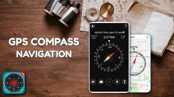 GPS Compass Navigation الملصق