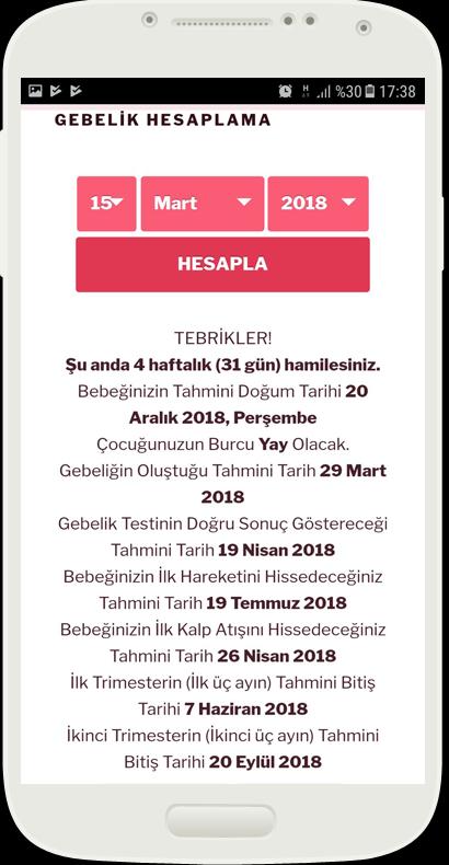 Hamilelik Heftesi Hesablama