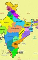 India Map & Capitals ポスター