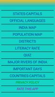 برنامه‌نما India Map & Capitals عکس از صفحه