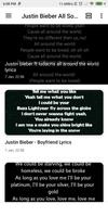 Justin Bieber Songs & Lyrics Screenshot 2