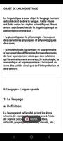 Cours de Linguistique capture d'écran 1