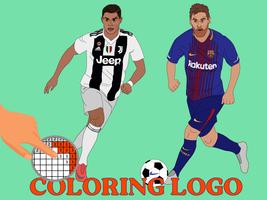 Coloring LOGO Football : Pixel art by number تصوير الشاشة 2