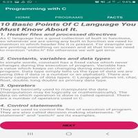 برنامه‌نما Programming with C عکس از صفحه