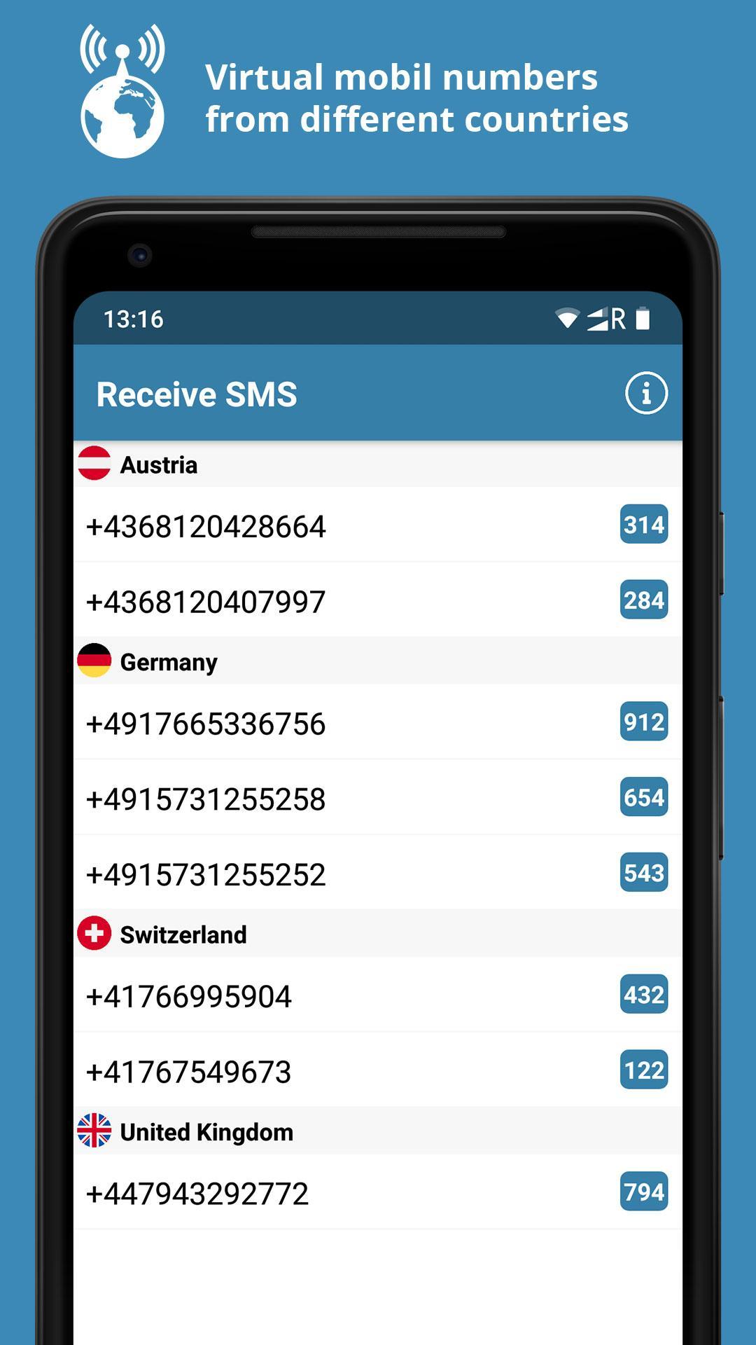 Receber SMS - Números virtuais para Android - APK Baixar