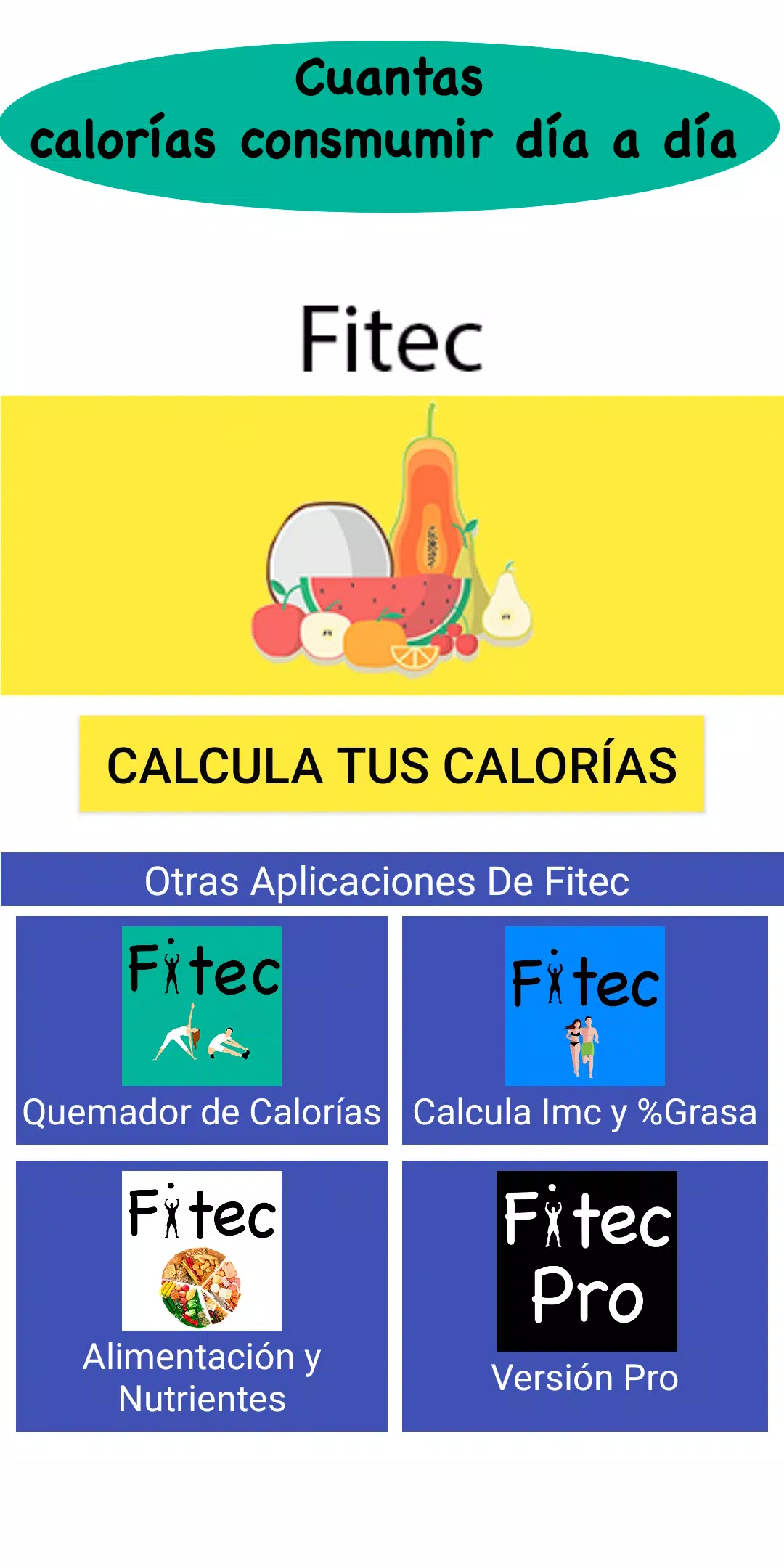 Fitec Calculadora De Calorías APK for Android Download