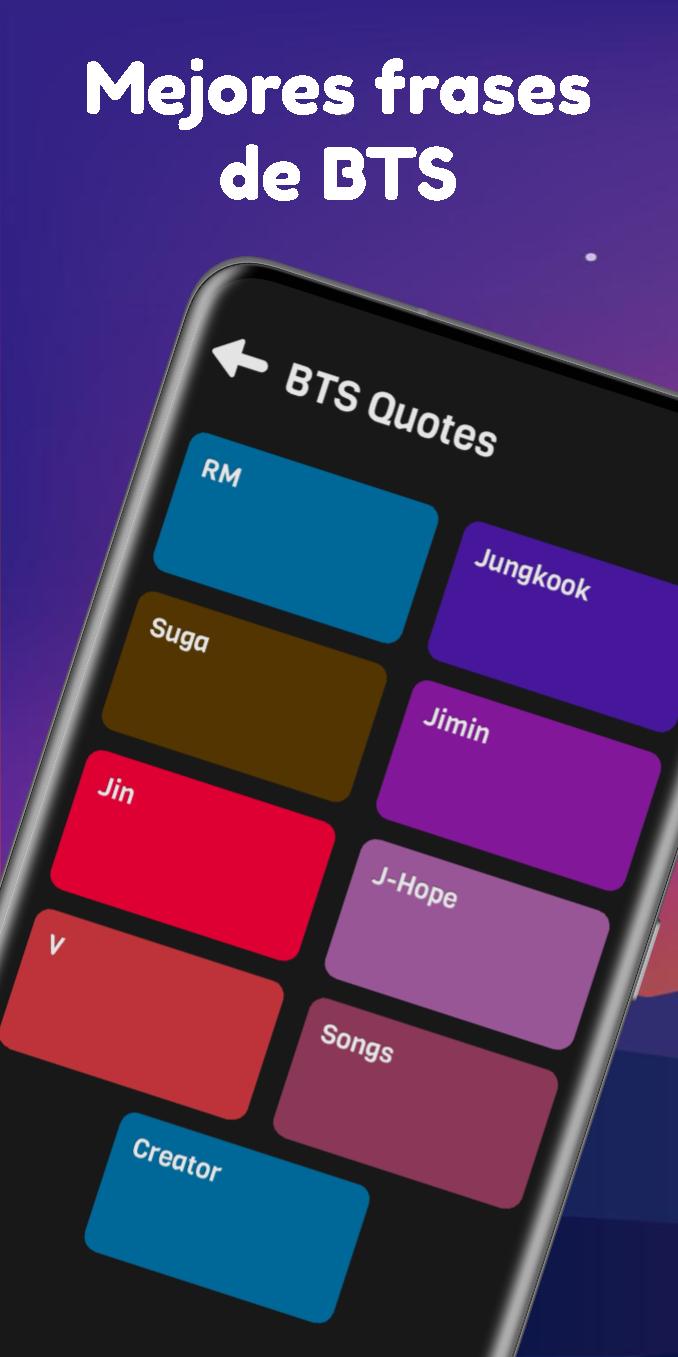 Descarga de APK de Frases de BTS y Canciones para Android Descarga de APK de Frases de BTS y Canciones para Android