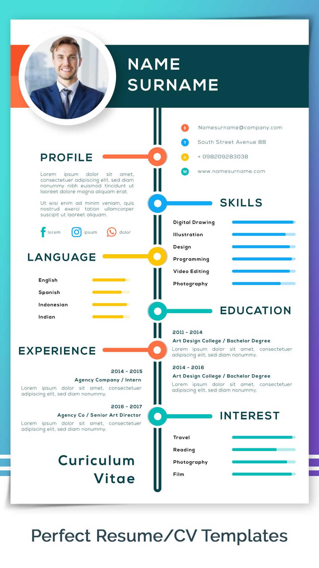 Resume Builder:Free CV Maker,With PDF,WORD Format for ...