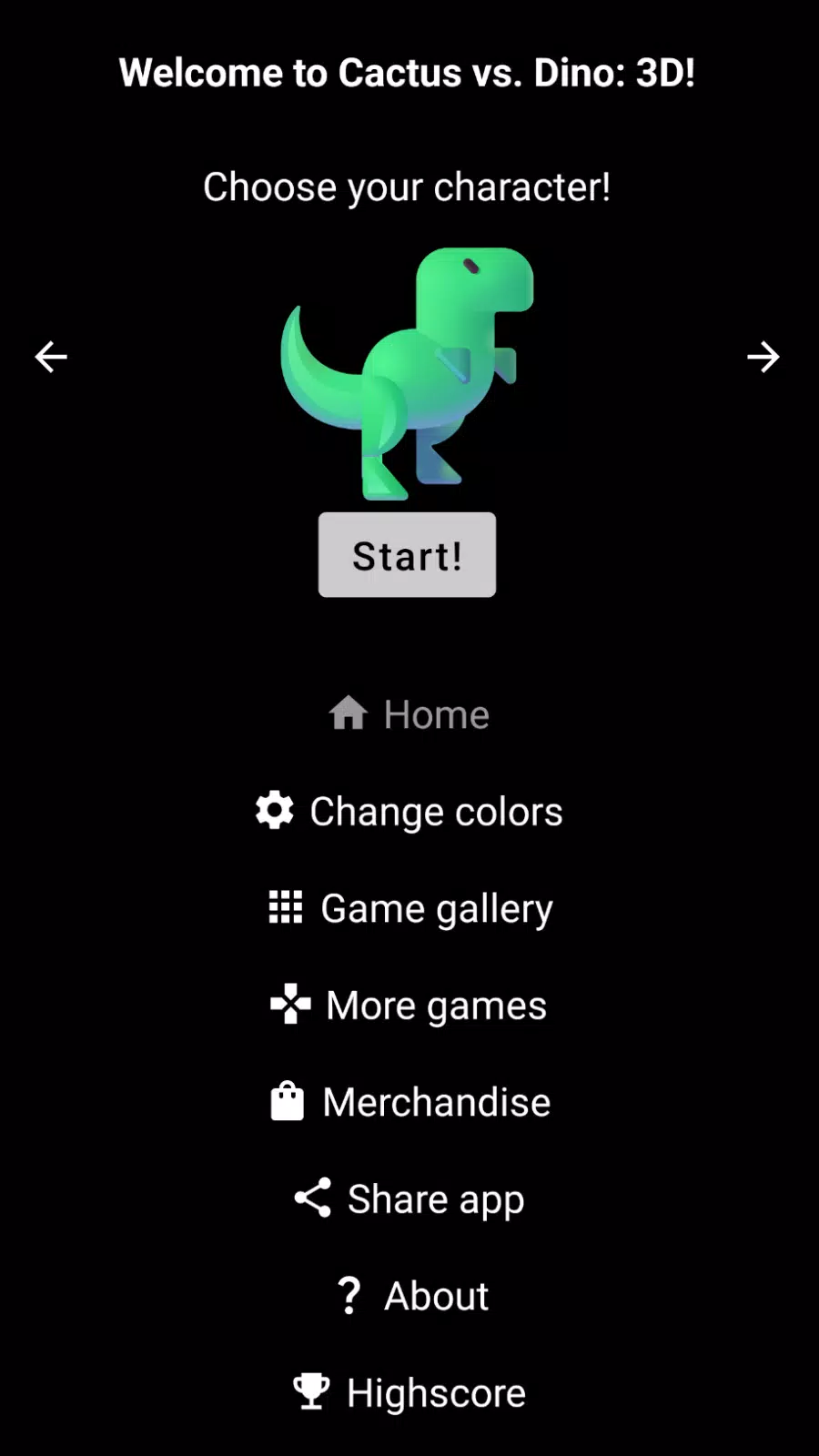 Cactus vs. Dino: 3D – Jump