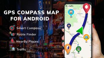 GPS Compass Map for Android पोस्टर