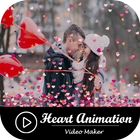 Heart video maker with music icône