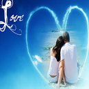 Blue Romantic Heart Photo Frame APK