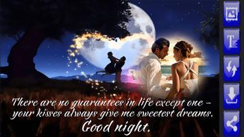 برنامه‌نما Love Good Night Photo Frame عکس از صفحه